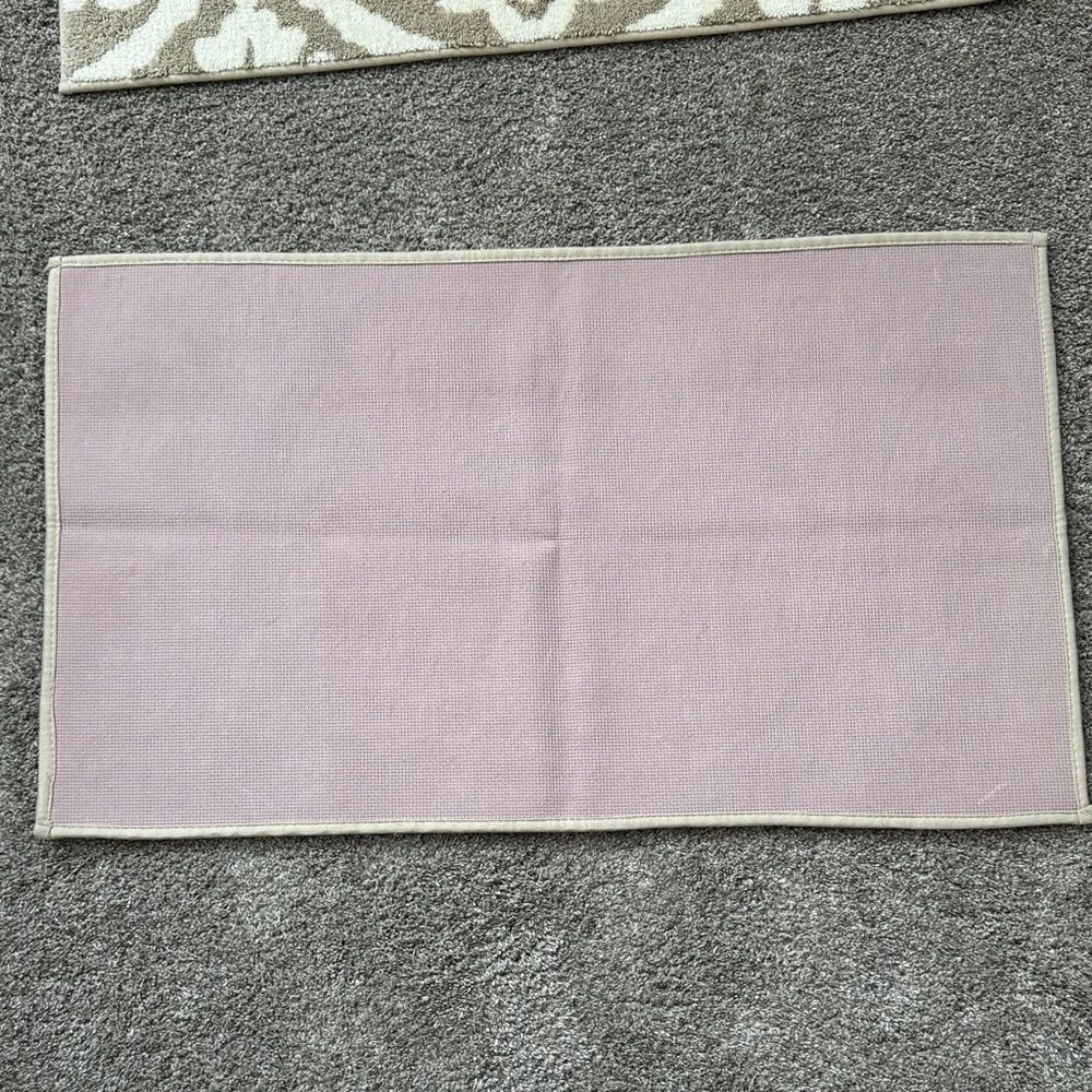 Set of Two Beige & Cream Rugs